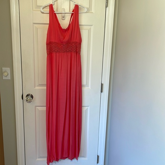 Xhilaration Peach Maxi Dress - Size L - Picture 2 of 7